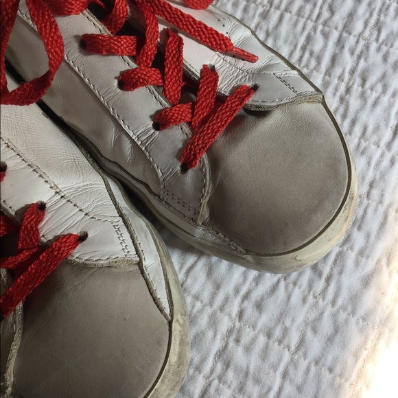 Golden Goose superstar white leather distressed sneaker w/suede toe - Picture 16 of 16